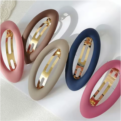 Barrette cheveux femme tendance clip géométrique trois coloris