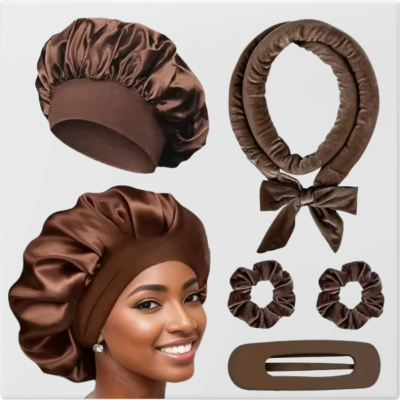 Bigoudis sans chaleur bandeau fixation élastique pince