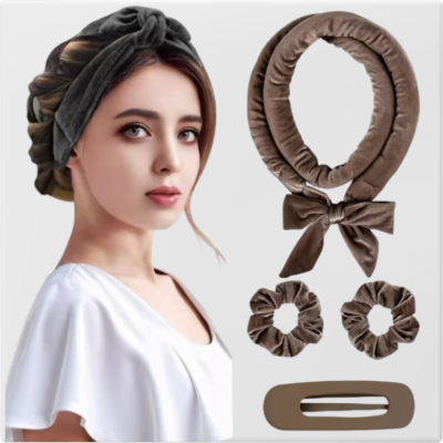 Bigoudis sans chaleur velours premium glisse oreiller