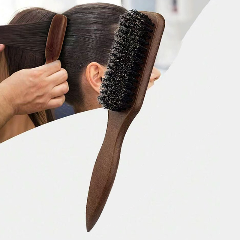 Brosse cheveux bois lissage queue de cheval