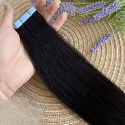 Extension cheveux noir adhésive pose rapide effet naturel