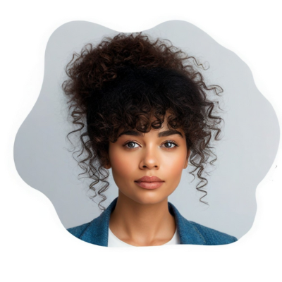 Frange rideau cheveux ondules teint lumineux