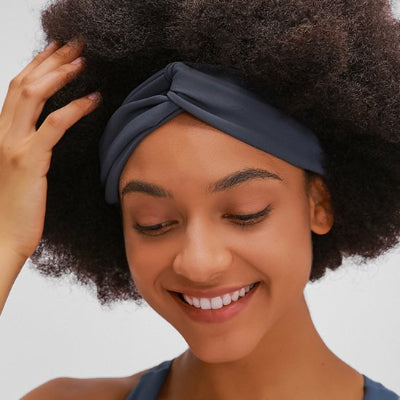 Bandeau cheveux femme luxe bleu