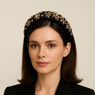 Bandeau cheveux femme chic strass brillant luxe