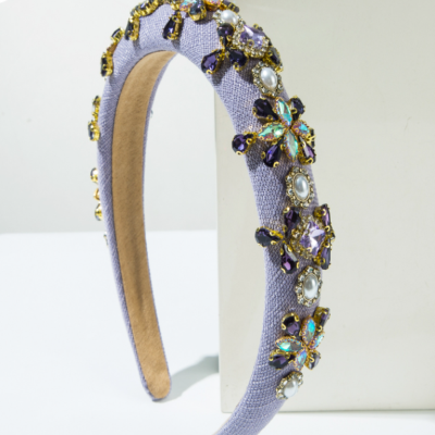 Bandeau cheveux femme vert émeraude bijoux