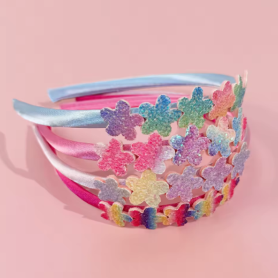 Bandeau serre tete enfant paillettes rainbow brillantes confortable