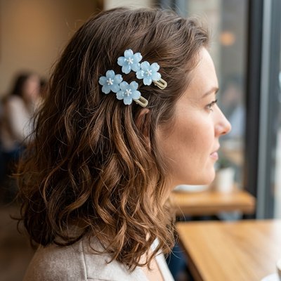 Barrette cheveux femme tendance clip doré fixation ferme cheveux épais
