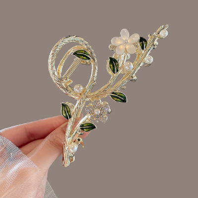 Barrette cheveux femme tendance perles muguet élégante
