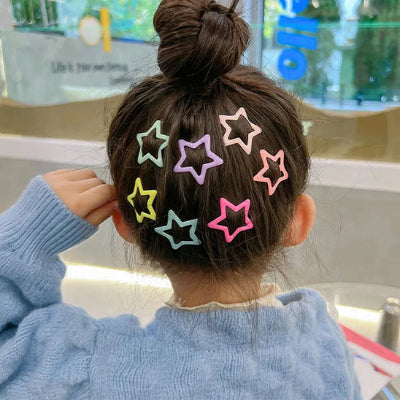 Barrettes cheveux étoiles colorées pour enfants
