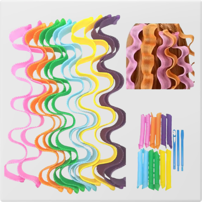 Bigoudis souples spirale pour boucles brillantes et souples toute la journée