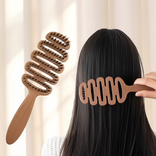 Brosse à cheveux pinecone produit et utilisation dos