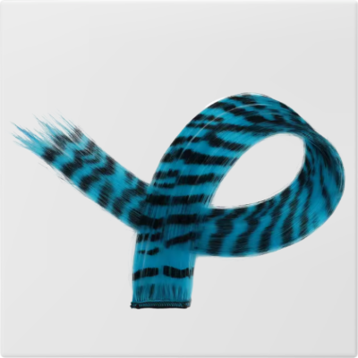 Extension boucles 45cm bleu noir léopard
