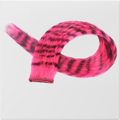 Extension boucles clip rose cheveux longs naturels
