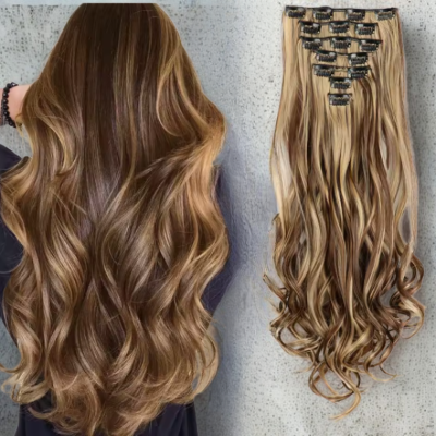 Extension cheveux à clip effet salon