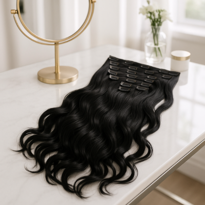 Extension cheveux à clip facile à poser