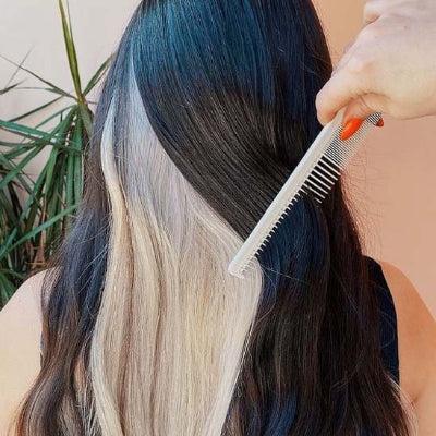 Extension cheveux clip longue droite vert
