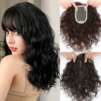 Frange boucle femme brune