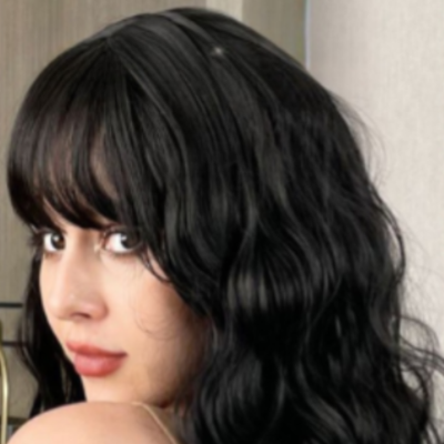 Frange boucle noir femme 