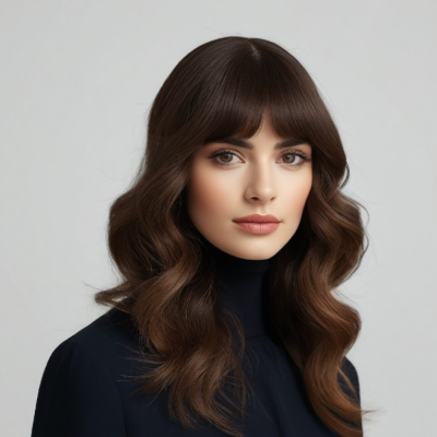 Frange cheveux ondules kanekalon haute qualité