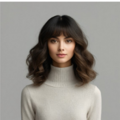 Frange cheveux ondules pose rapide et pratique