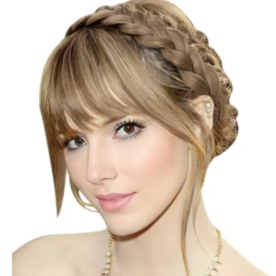 Frange perruque blond clair tendance