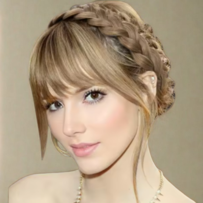 Frange perruque blond tendance