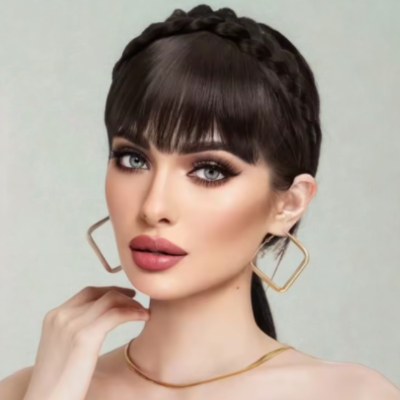 Frange perruque naturelle sur cheveux long