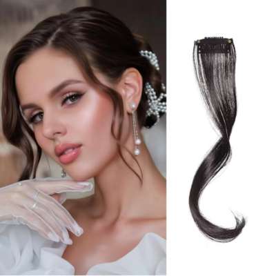 Frange rideau boucles synthétique haute température noire