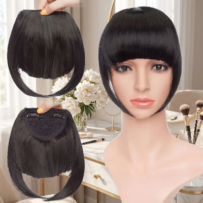 Frange rideau cheveux bouclés fibre haute température