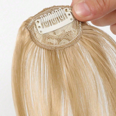 Frange rideau cheveux bouclés mi long facile à poser
