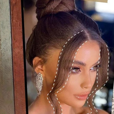 Frange rideau cheveux ondulés coiffure romantique