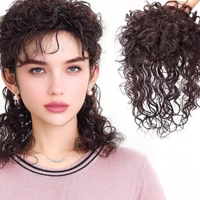 Frange rideau ondulée pour cheveux épais