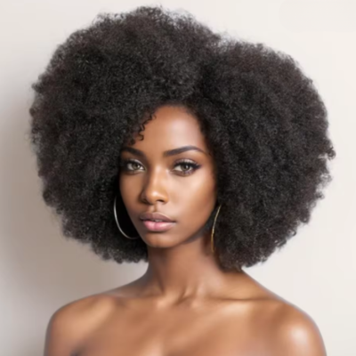 Perruque afro crépus coiffure polyvalente style quotidien