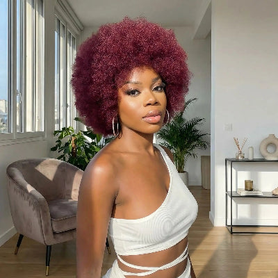 Perruque afro crepus look afro chic