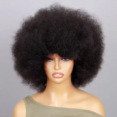 Perruque afro crepus look naturel élégant