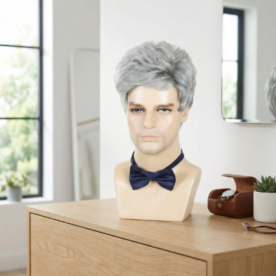 Perruque en fibre synthétiques homme look élégant