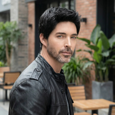 Perruque en fibre synthétiques homme noir naturel