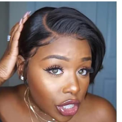 Perruque naturelle invisible courte coiffure tendance