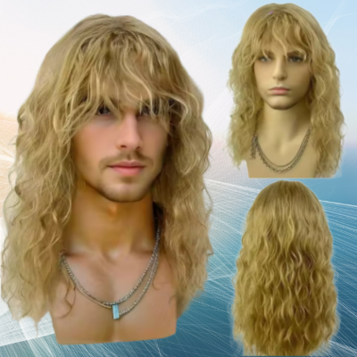 Perruque realiste homme noire lisse coupe moderne