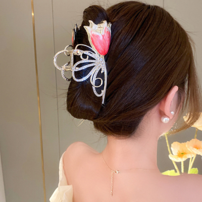 Pince cheveux artisanale motif muguet élégant