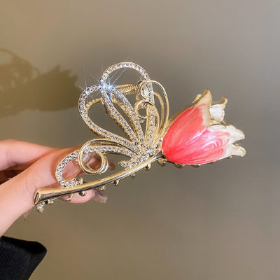 Pince cheveux florale mariage chignon relevé