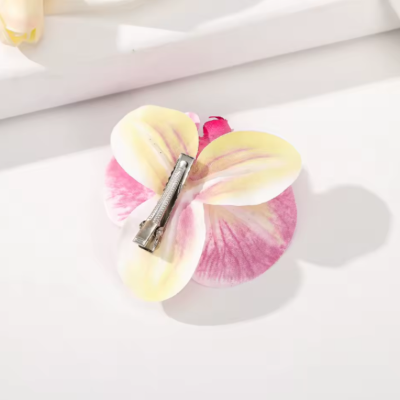 Pince hawaienne orchidée réaliste légère pour femme