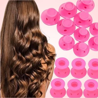 Rouleaux à cheveux silicone pose cheveux longs sans chaleur