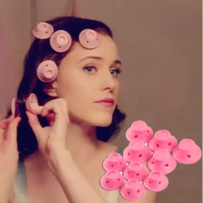 Rouleaux à cheveux silicone réutilisable compact voyage