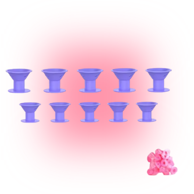 Rouleaux pour cheveux silicone ondulations longues sans chaleur
