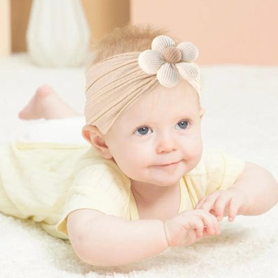 Bandeau bébé fille beige