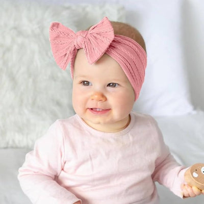 bandeau bébé fille nœud coton doux