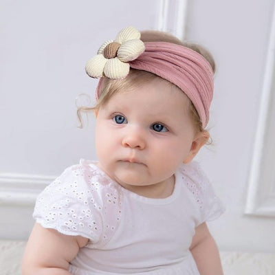 Bandeau bébé fille rose pâle 