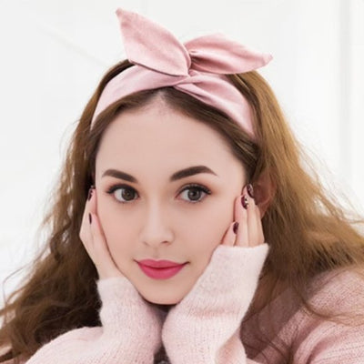 Bandeau cheveux rose élégant 