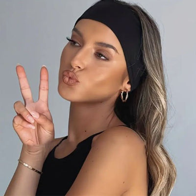 Bandeau cheveux turban couleur unie